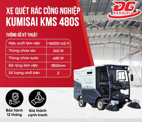 Xe quét rác công nghiệp Kumisai KMS 480S 2