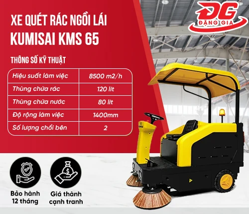 Xe quét rác ngồi lái Kumisai KMS 65 2