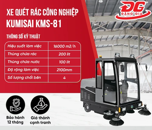 Xe quét rác công nghiệp Kumisai KMS-81 2