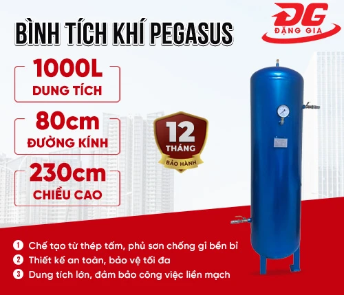 Bình tích khí Pegasus 1000L 2