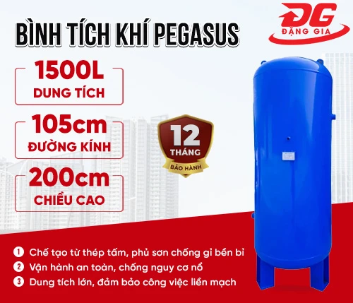 Bình tích khí Pegasus 1500L 2