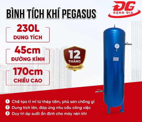 Bình tích khí Pegasus 230L 2