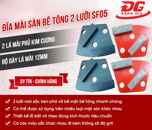 Đĩa mài sàn bê tông 2 lưỡi SF05 2