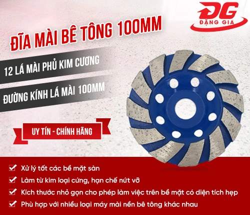 Đĩa mài bê tông 100 mm 2