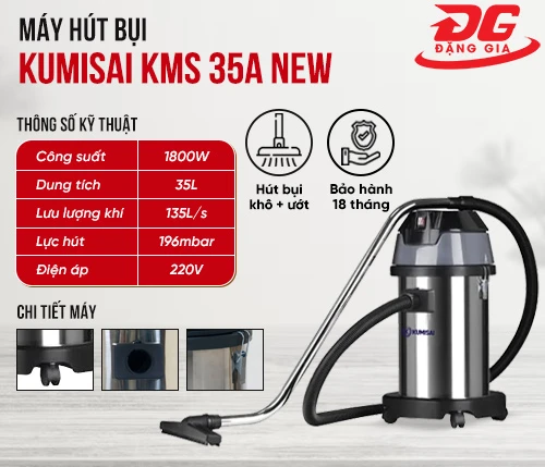 Máy hút bụi công nghiệp Kumisai KMS 35A New 2