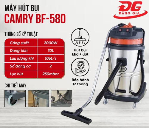 Máy hút bụi công nghiệp 70L Camry BF-580 2