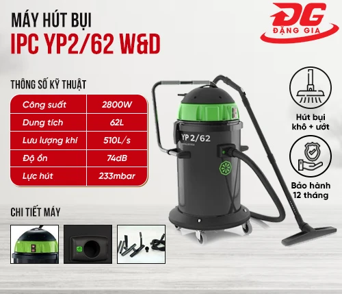 Máy hút bụi khô ướt IPC YP2/62 W&D 2