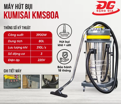Máy hút bụi công suất lớn Kumisai KMS80A 2