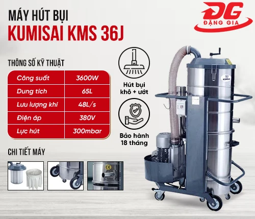 Máy hút bụi 3 pha Kumisai KMS 36J 2