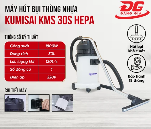 Máy hút bụi Kumisai KMS 30S HEPA 2
