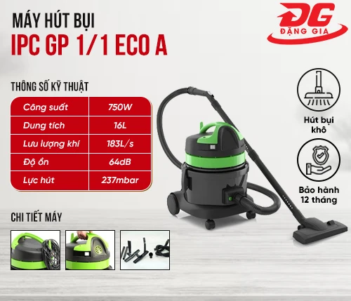 Máy hút bụi khô IPC gia đình GP 1/1 ECO A 2
