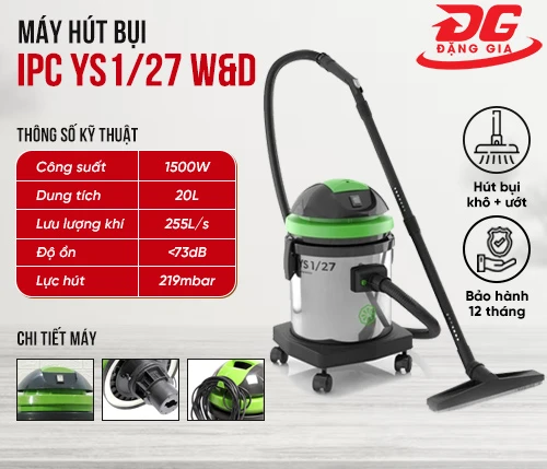 Máy hút bụi khô ướt IPC YS1/27 W&D 2