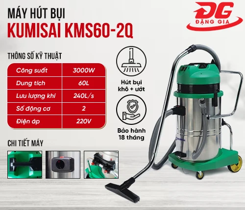 Máy hút bụi công nghiệp Kumisai KMS60-2Q 2