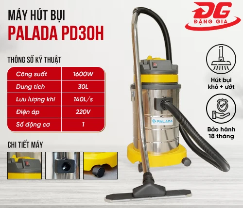 Máy hút bụi công nghiệp giá rẻ Palada PD30H 2