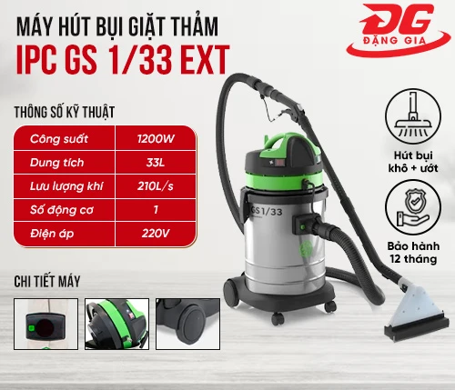 Máy hút bụi giặt thảm IPC GS 1/33 EXT (33 lít) 2