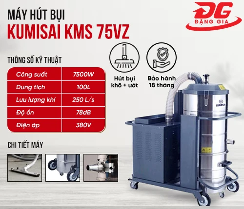 Máy hút bụi 3 pha Kumisai KMS 75VZ 2