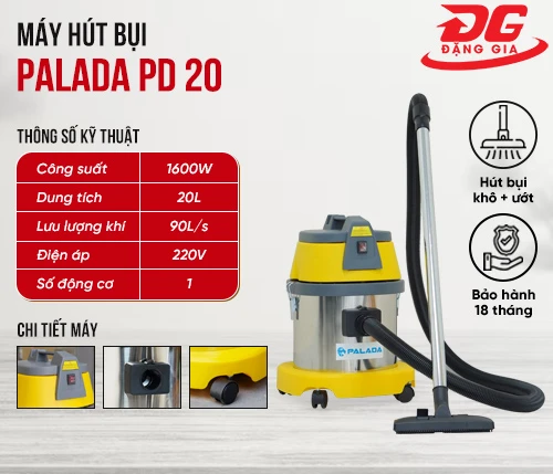 Máy hút bụi công nghiệp Palada PD 20 2