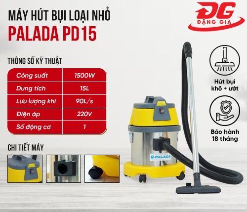 Máy hút bụi công nghiệp Palada PD15 2