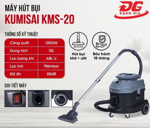 Máy hút bụi loại nhỏ Kumisai KMS-20 2
