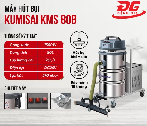 Máy hút bụi công nghiệp Kumisai KMS 80B 2