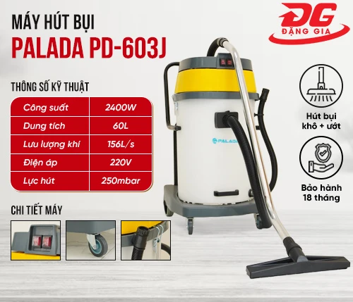 Máy hút bụi công nghiệp Palada PD-603J 2