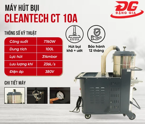 Máy hút bụi công nghiệp CleanTech CT 10A 2