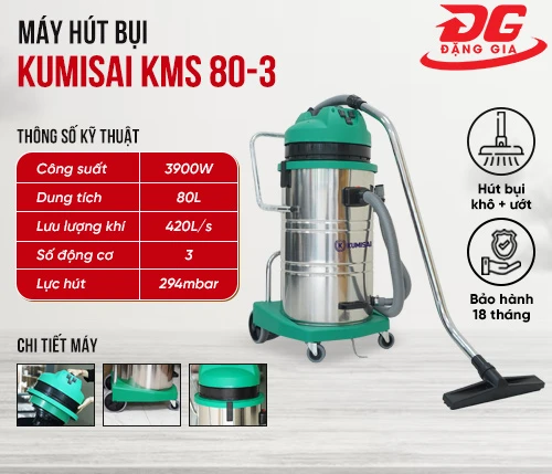 Máy hút bụi công nghiệp Kumisai KMS 80-3 2