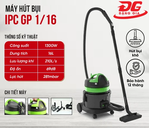 Máy hút bụi khô IPC GP 1/16 2