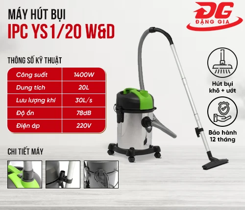 Máy hút bụi khô ướt IPC YS1/20 W&D 2