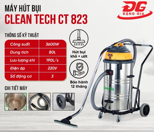 Máy hút bụi Clean Tech CT 823 2