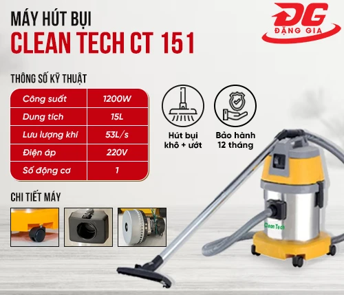 Máy hút bụi Clean Tech CT 151 2