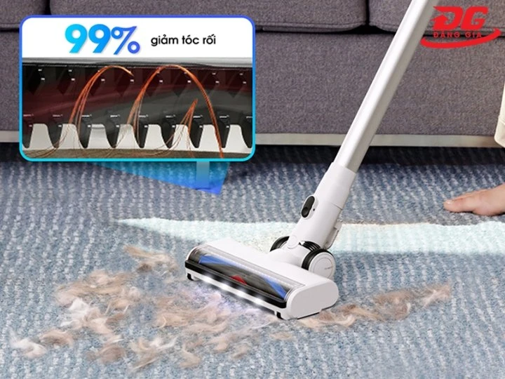 Máy hút bụi lau nhà tốt nhất ngăn tóc, lông quấn vào bàn chải