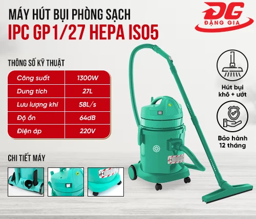 Máy hút bụi phòng sạch IPC GP1/27 HEPA ISO5 2