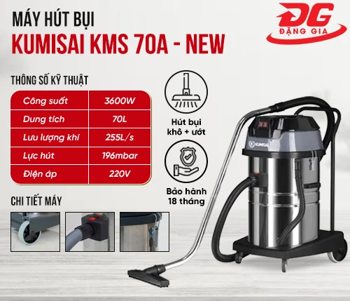 Máy hút bụi công nghiệp Kumisai KMS 70A New 2