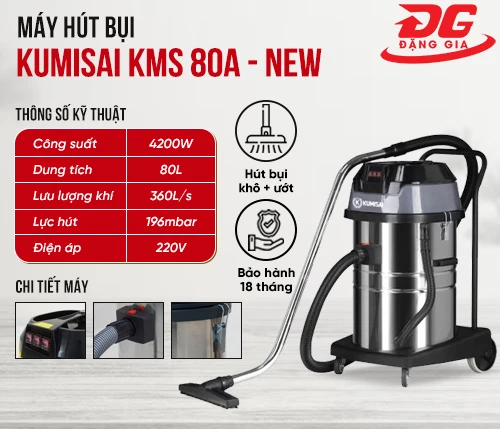 Máy hút bụi công suất lớn Kumisai KMS 80A New 2