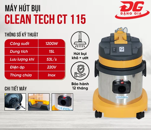 Máy hút bụi Clean Tech CT 115 2