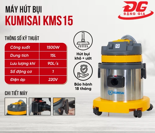 Máy hút bụi nước công nghiệp Kumisai KMS15 2