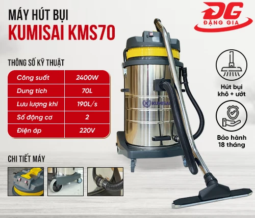 Máy hút bụi công nghiệp Kumisai KMS70 2