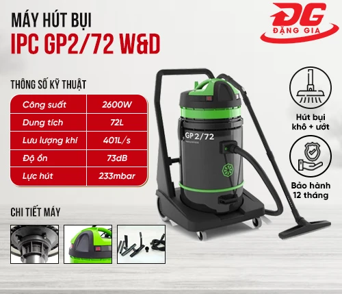 Máy hút bụi khô ướt IPC GP2/72 W&D 2