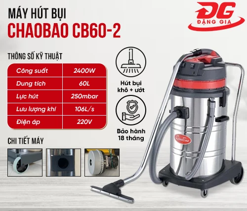 Máy hút bụi công nghiệp Chaobao CB60-2 2