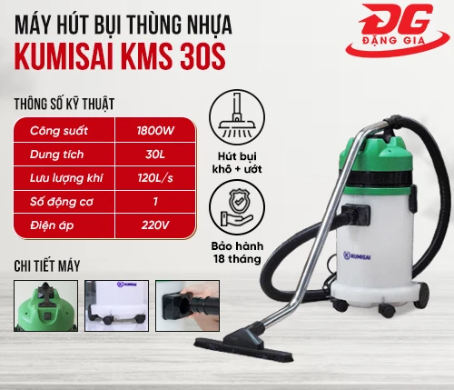 Máy hút bụi công nghiệp Kumisai KMS 30S 2