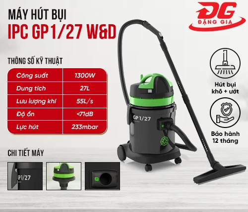 Máy hút bụi khô ướt IPC YP1/27 W&D 2