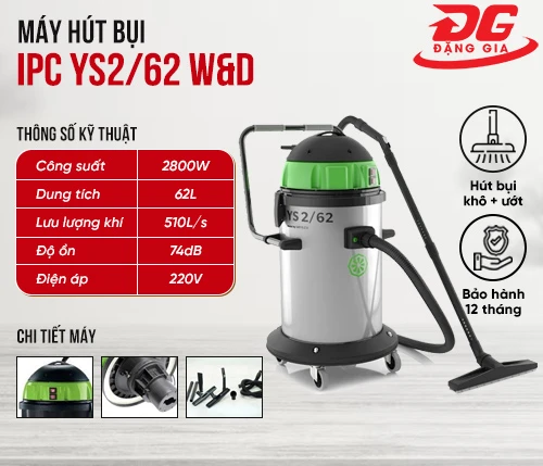 Máy hút bụi khô ướt IPC YS2/62 W&D 2