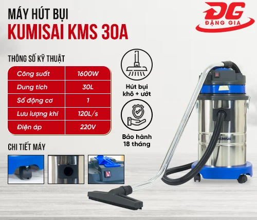 Máy hút bụi công nghiệp Kumisai KMS 30A 2