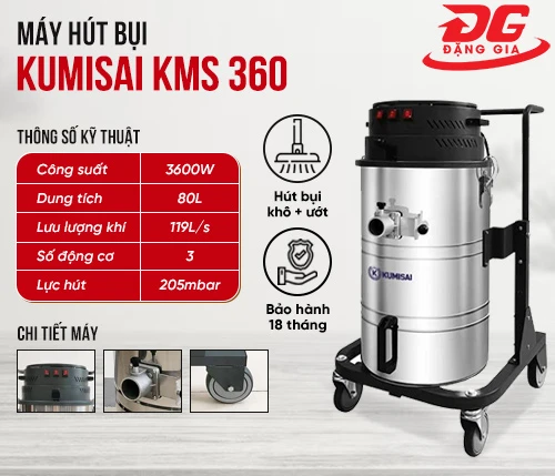Máy hút bụi công nghiệp Kumisai KMS 360 2