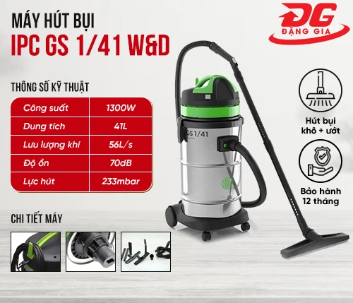 Máy hút bụi công nghiệp khô ướt IPC GS 1/41 W&D 2