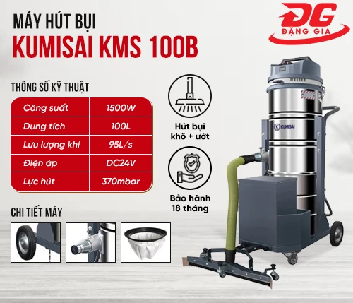 Máy hút bụi công nghiệp Kumisai KMS 100B 2