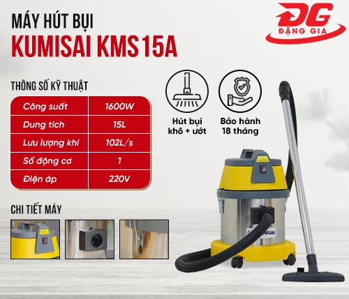Máy hút bụi hút nước Kumisai KMS 15A 2