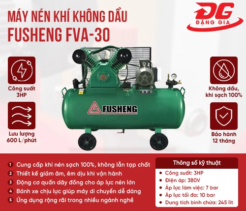 Máy nén khí không dầu Fusheng FVA-30 2