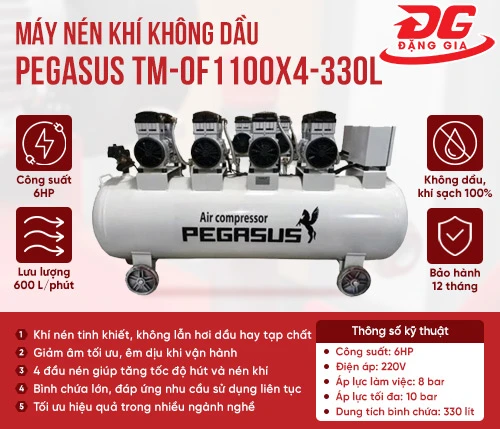 Máy nén khí Pegasus TM-OF1100X4-330L 2